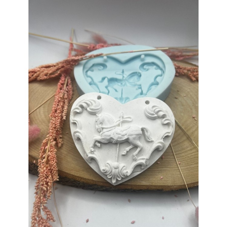 Heart Motif Carousel Silicone Mold Heart Motif Carousel Silicone Mold