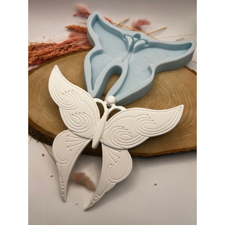 İnce Kanatlı Büyük Kelebek Silikon Kalıp