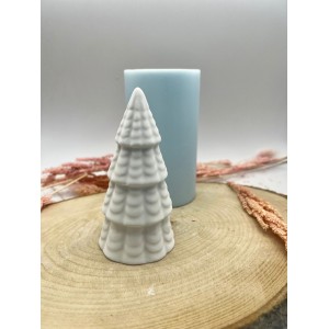 Dairesel Motifli Katlı Çam Silikon Kalıp