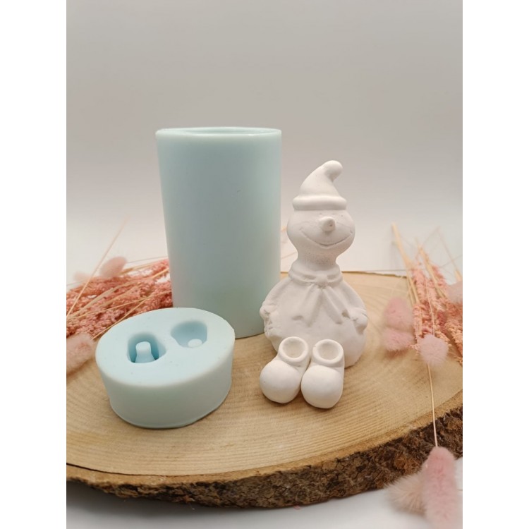 Rocking Footed Snowman Silicone Mold Rocking Footed Snowman Silicone Mold