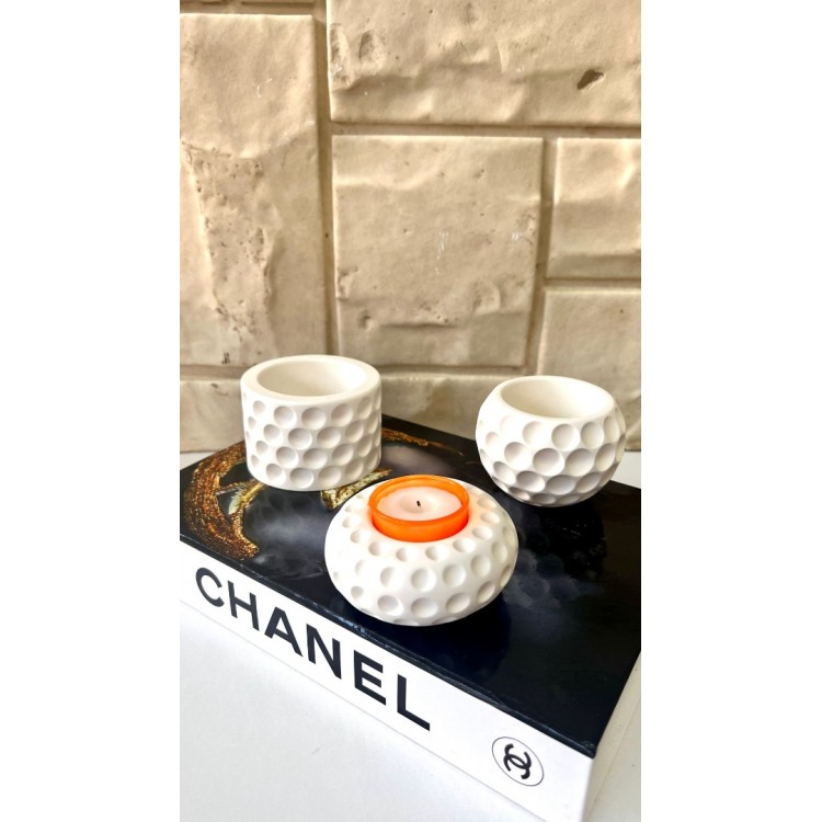 Round Flowerpot Silicone Mold with Circle Motif Round Flowerpot Silicone Mold with Circle Motif