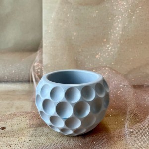 Daire Motifli Yuvarlak Saksı Silikon Kalıp