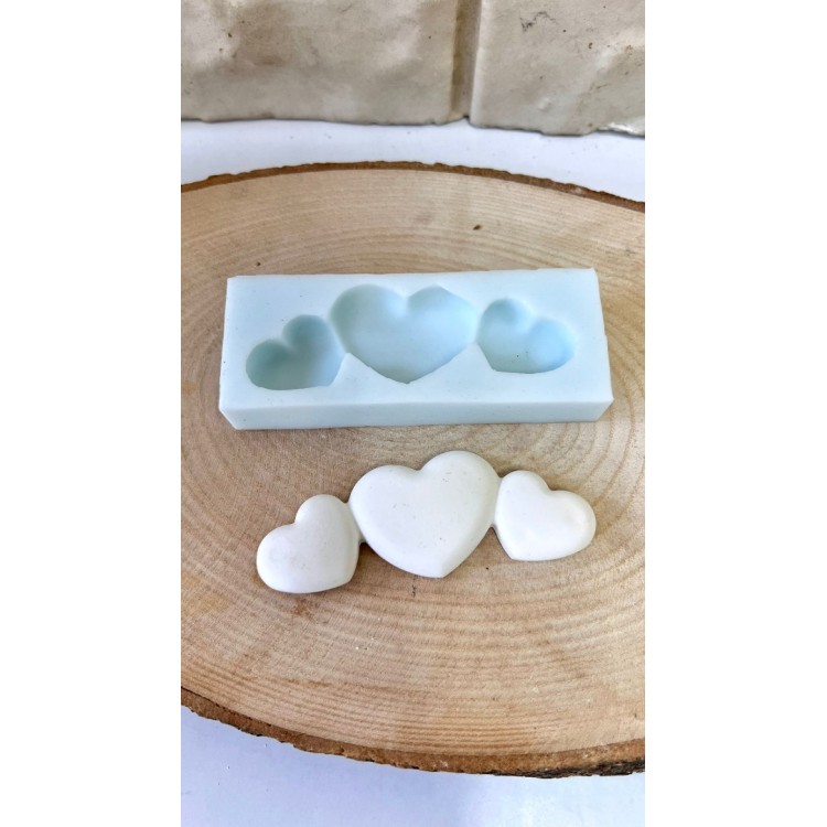 Triple Heart Silicone Mold