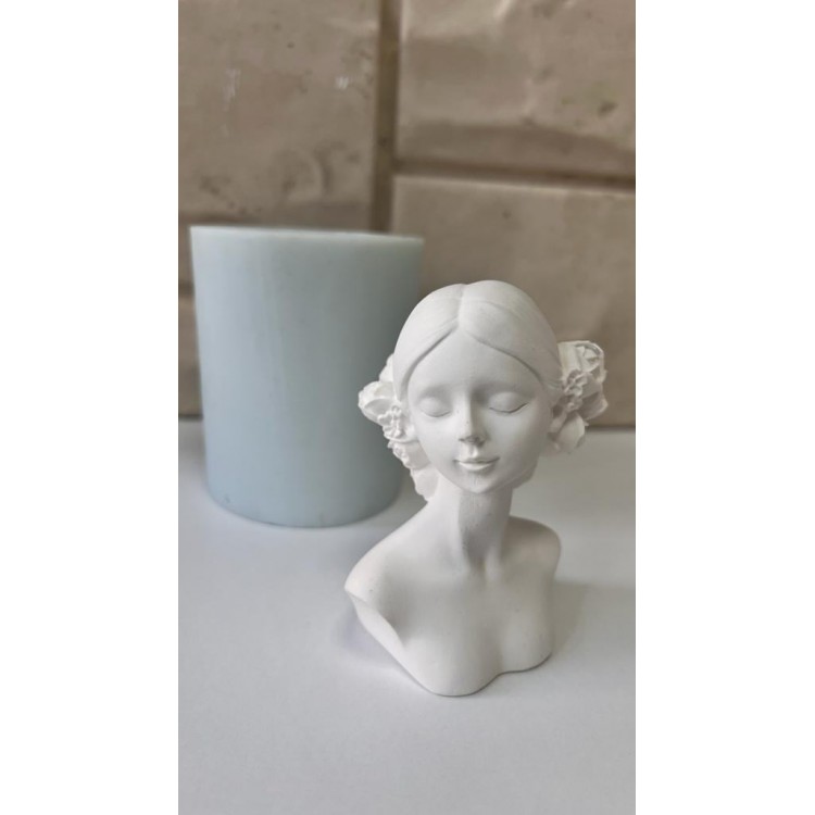 Çiçek Topuzlu Kız Silikon Kalıp