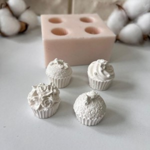 Dörtlü Cupcake Silikon Kalıp