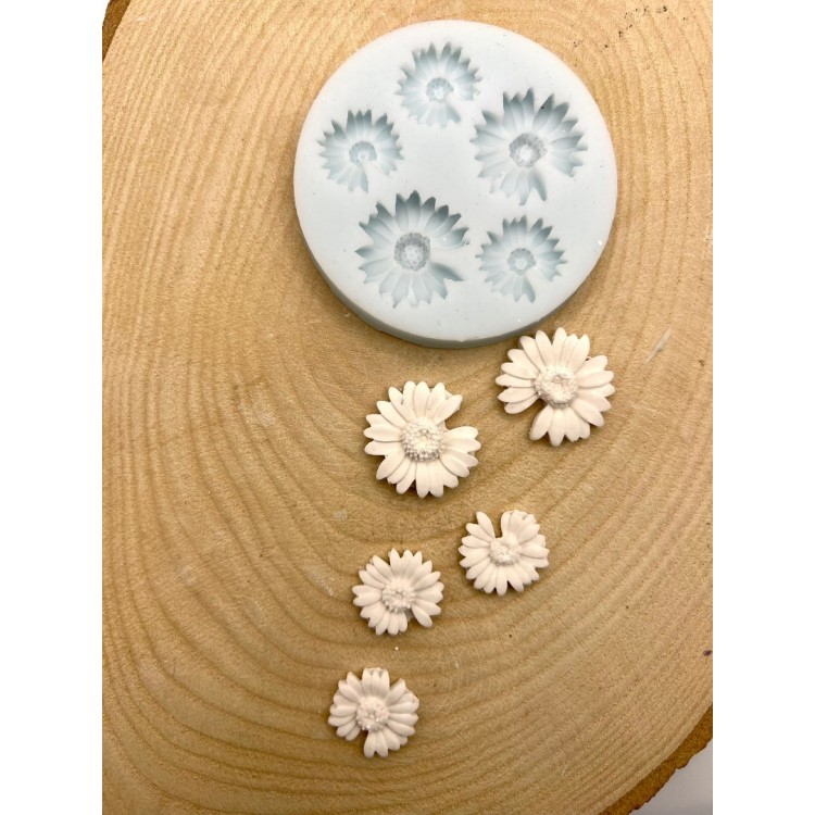 Beşli Çiçek Silikon Kalıp