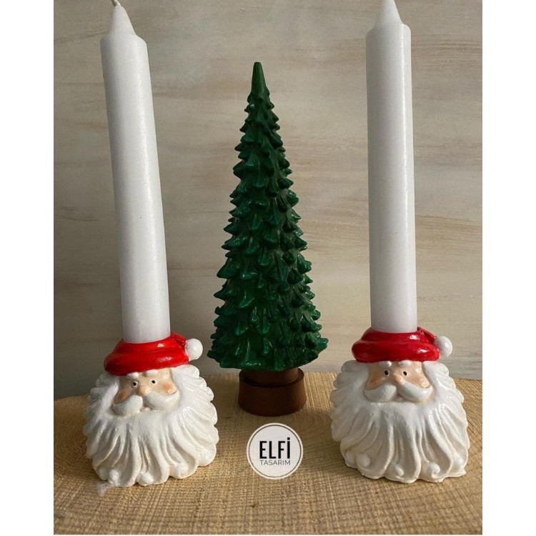 Sevimli Santa Mumluk Silikon Kalıp