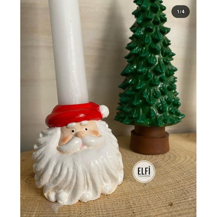 Sevimli Santa Mumluk Silikon Kalıp