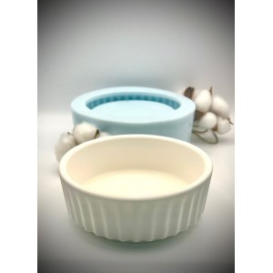 Çizgili Yuvarlak Kase Silikon Kalıp