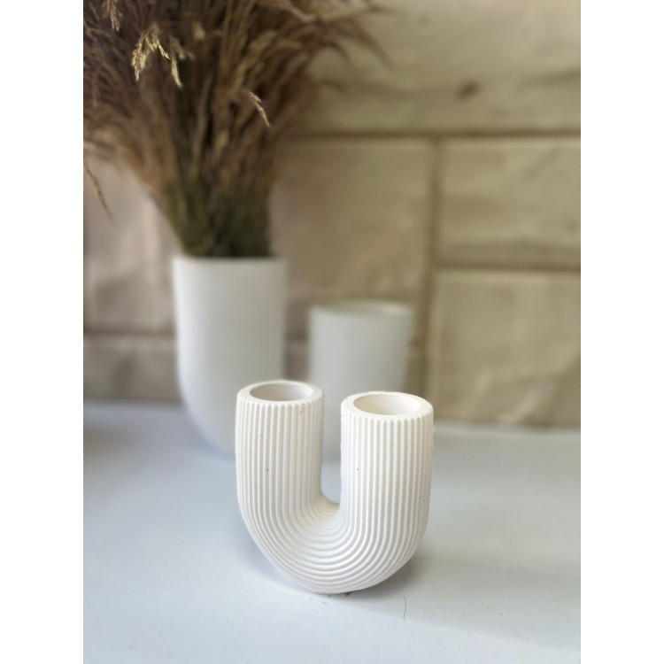 Küçük U Vazo Silikon Kalıp