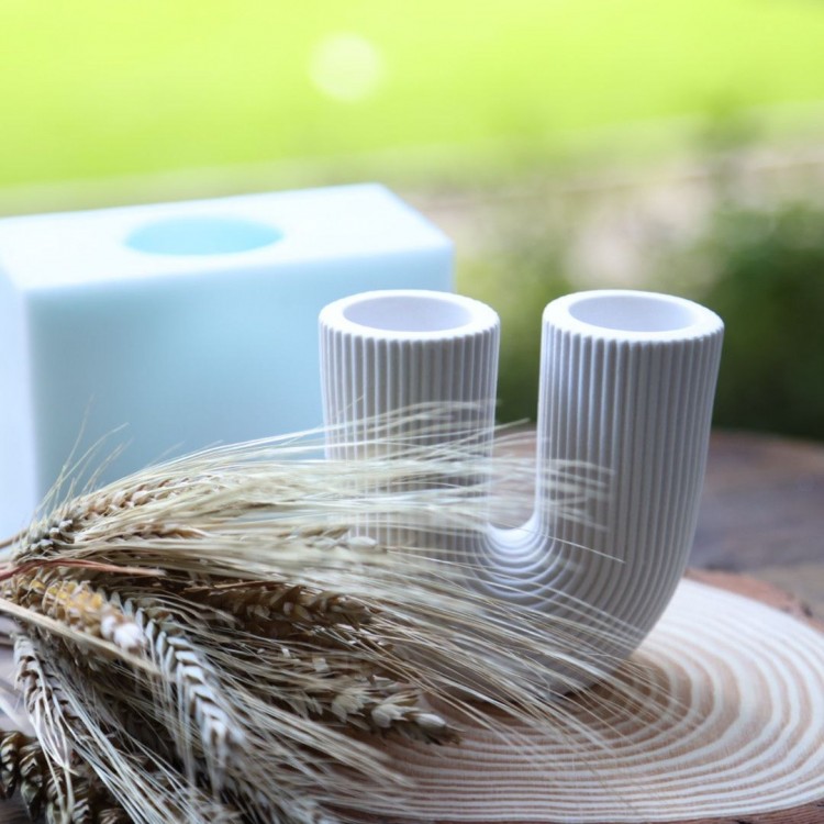 Küçük U Vazo Silikon Kalıp