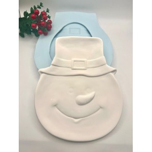  Snowman Plate Silicone Mold