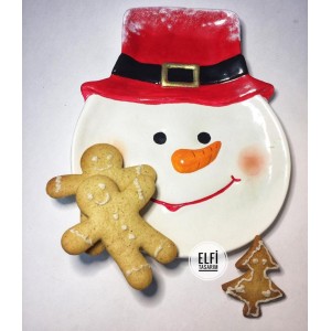  Snowman Plate Silicone Mold