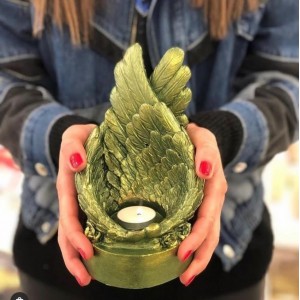 Angel Wing Candle Holder Silicone Mold Angel Wing Candle Holder Silicone Mold