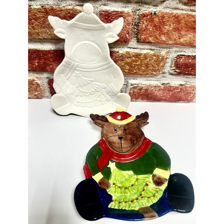 Çamlı Geyik Tabak Silikon Kalıp