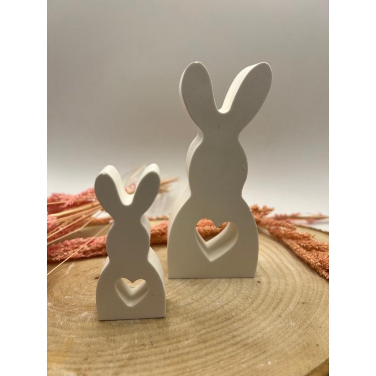 Big Rabbit Silicone Mold with Heart Big Rabbit Silicone Mold with Heart