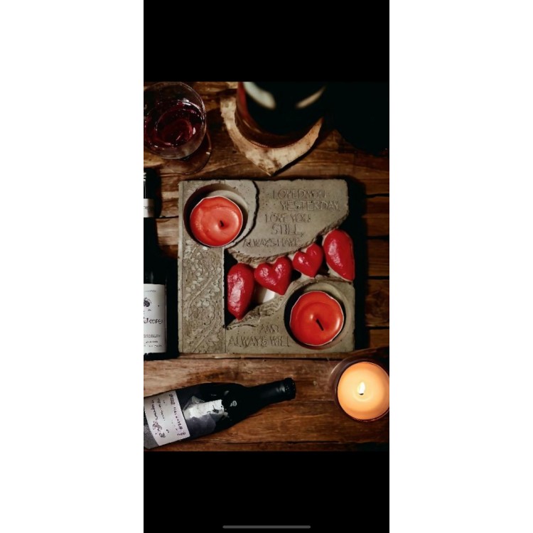 Sevgililer Günü İkili Tealight Silikon Kalıp