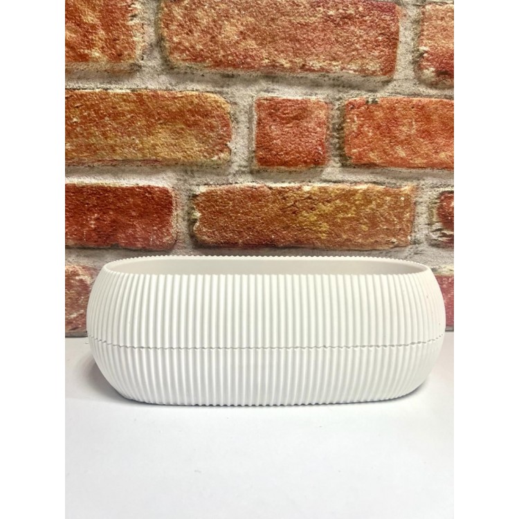 Çizgili Çiçeklik Saksı Silikon Kalıp