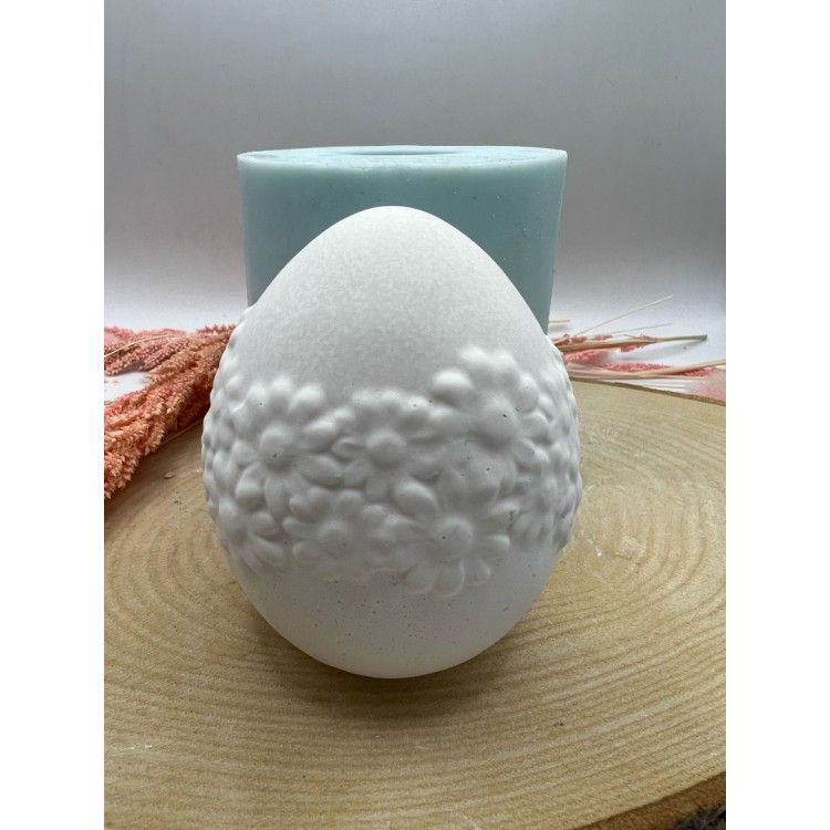 Çiçek Bordürlü Yumurta Silikon Kalıp