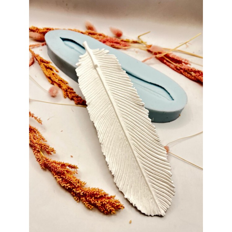  Long Bird Feather Presentation Silicone Mold