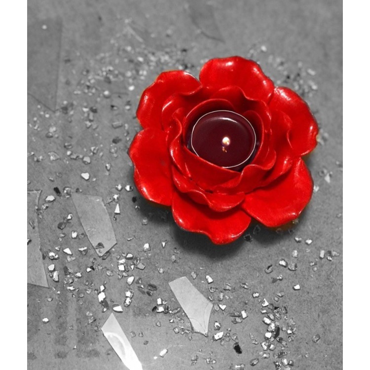 Gül Tealight Mumluk Silikon Kalıp