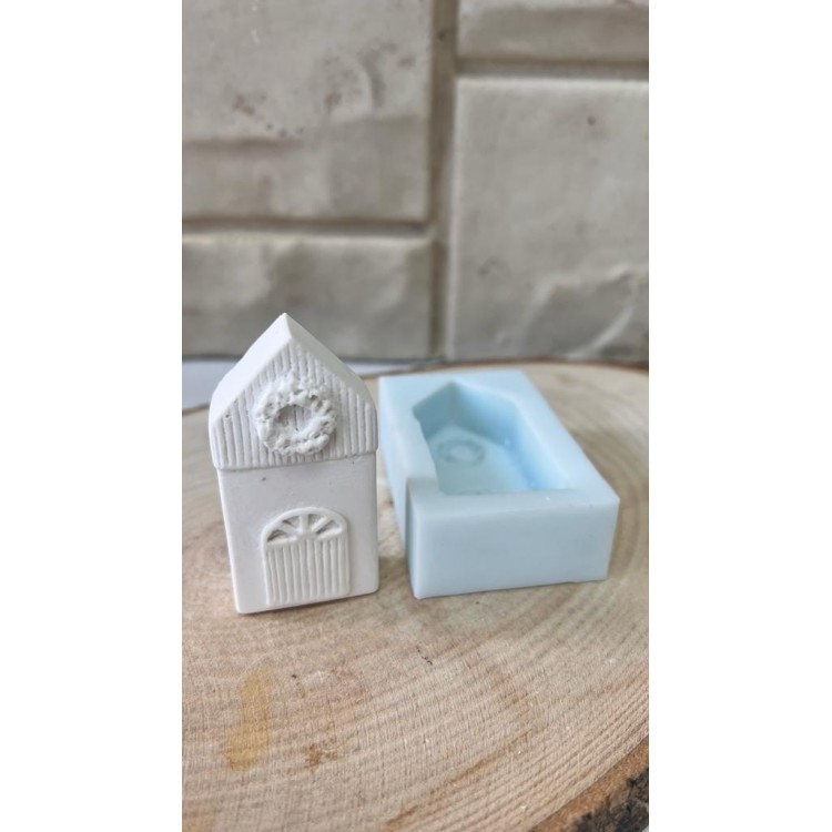 Çelenkli Minik Ev Silikon Kalıp