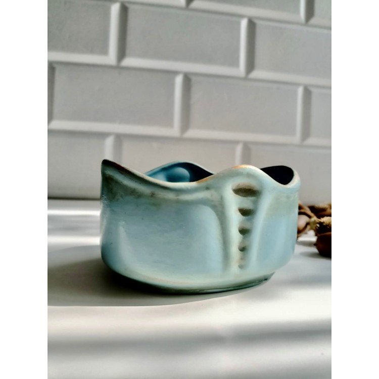 Dekoratif Çizgili Saksı Silikon Kalıp