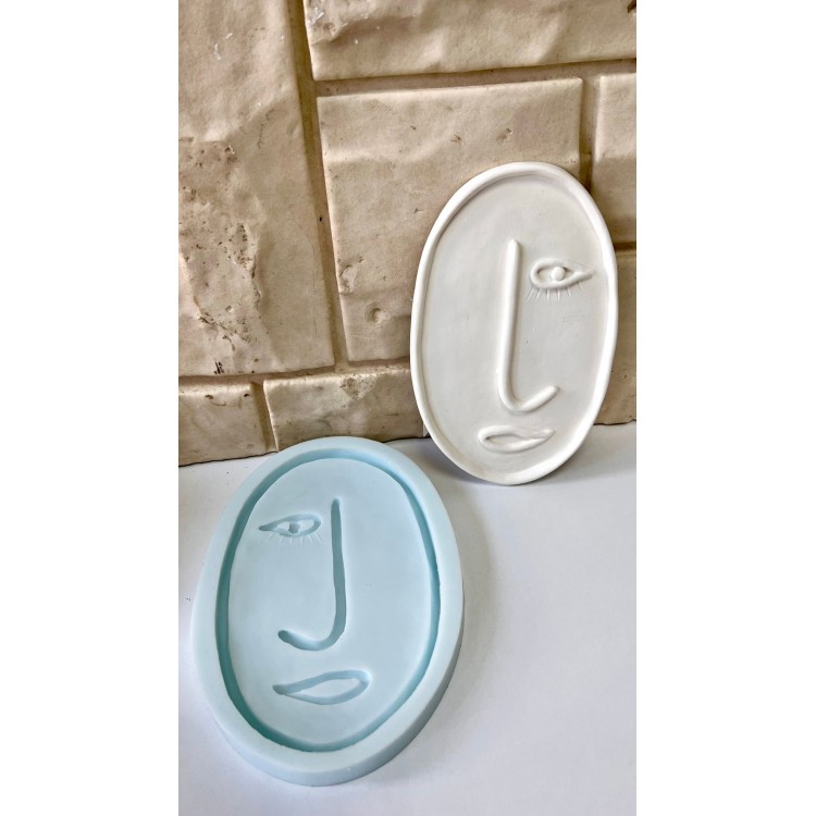 Scandinavian Face Big Silicone Mold Scandinavian Face Big Silicone Mold