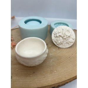 Çiçekli Mücevher Kutusu Silikon Kalıp